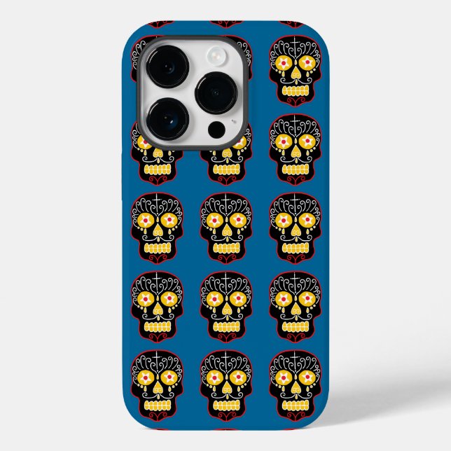 Funda De Case-Mate Para iPhone Calavera de Azúcar Negra (Reverso )