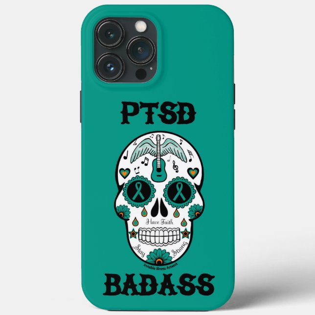 Funda De Case-Mate Para iPhone Calavera de azúcar...TEPT (Reverso )