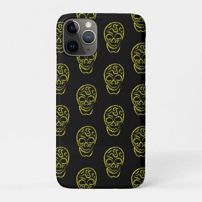 Funda De Case-Mate Para iPhone Calavera de Halloween (Reverso)