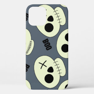 Funda Para iPhone 12 Calavera de Halloween, Diseño Infantil Boo.
