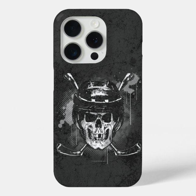 Funda De Case-Mate Para iPhone Calavera de hockey (Reverso )