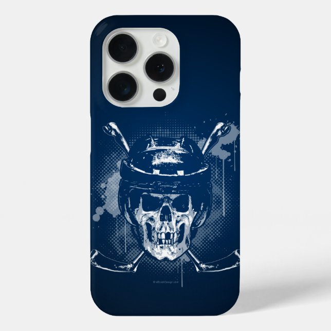 Funda De Case-Mate Para iPhone Calavera de hockey (Reverso )