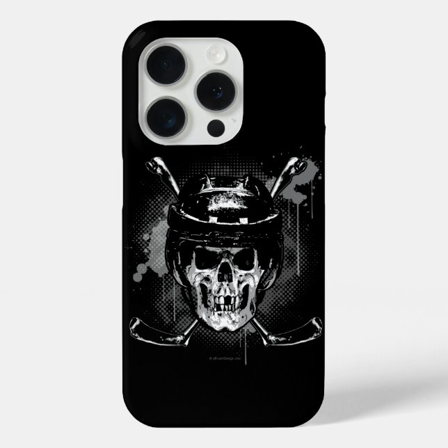 Funda De Case-Mate Para iPhone Calavera de hockey (Reverso )