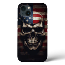 Calavera de la bandera americana 