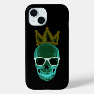 Funda Para iPhone 15 Calavera de vidrio y corona