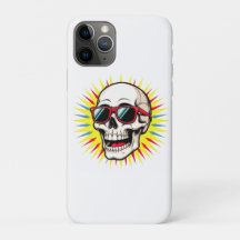 **Calavera Divertida Con Gafas De Sol – Caricatura