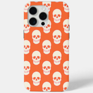 Funda Para iPhone 15 Pro Max Calavera en rosa, Naranja y crema