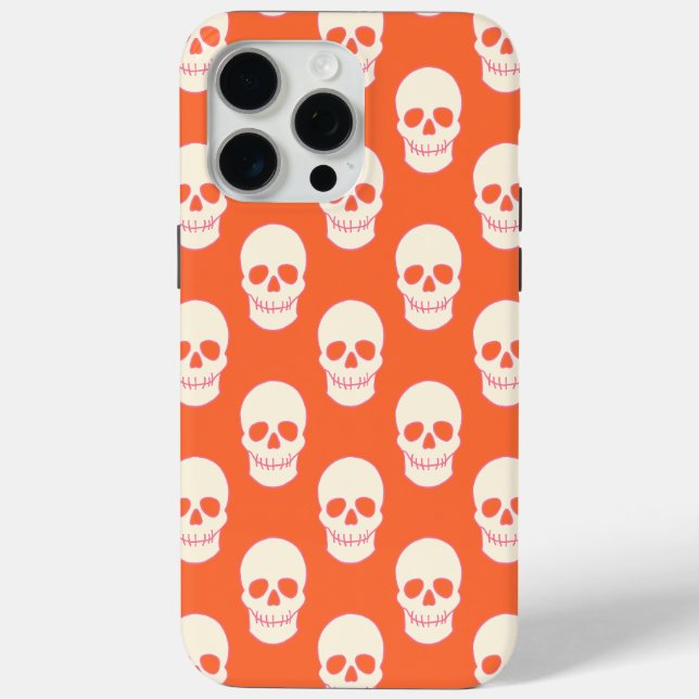 Funda De Case-Mate Para iPhone Calavera en rosa, Naranja y crema (Reverso )
