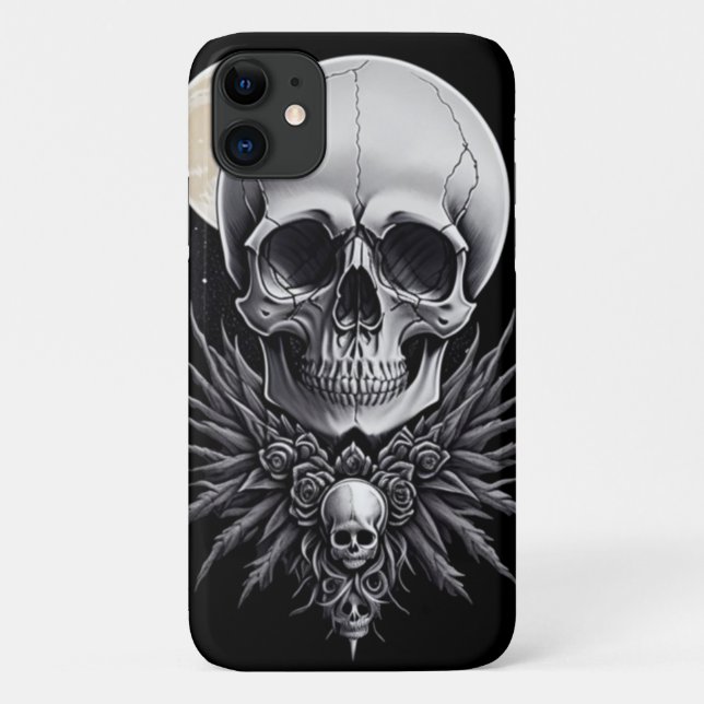 Funda De Case-Mate Para iPhone Calavera gótica (Reverso)