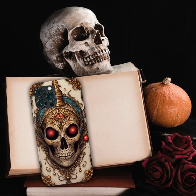 Funda De Case-Mate Para iPhone Calavera gótica con ojos rojos (Subido por el creador)