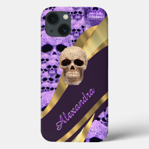 title_seo2 Calavera gótica morada personalizada