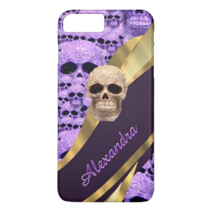title_seo2 Calavera gótica morada personalizada