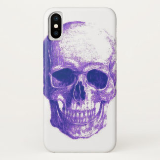 Funda Para iPhone X Calavera morada