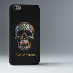 Funda Para iPhone 14 De Case-Mate Calavera personalizada de oro y turquesa del Día d