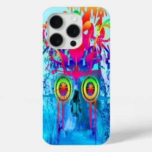 Funda Para iPhone 15 Pro Calavera psicodélica