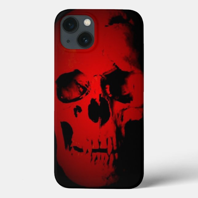 Funda De Case-Mate Para iPhone Calavera roja (Reverso)