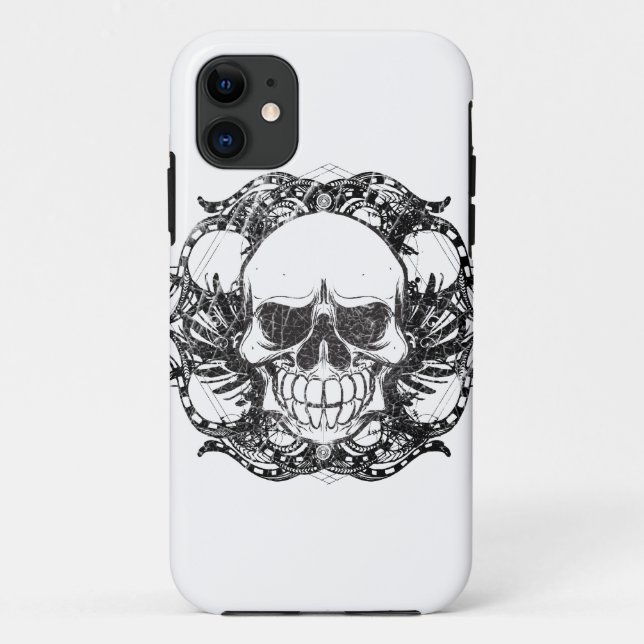 Funda De Case-Mate Para iPhone Calavera tribal (Reverso)