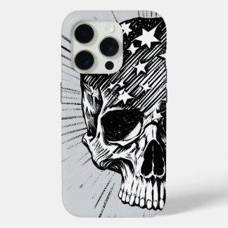 Funda Para iPhone 15 Pro Calavera y estrellas II