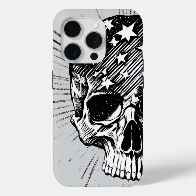 Funda De Case-Mate Para iPhone Calavera y estrellas II (Reverso )