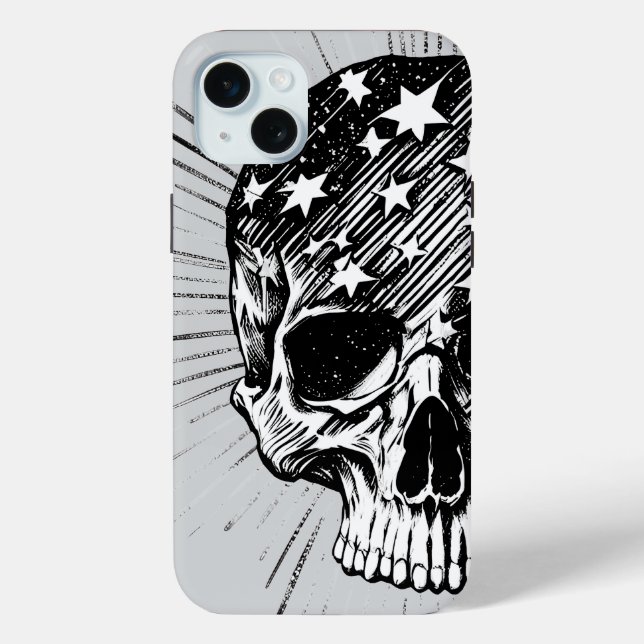 Funda De Case-Mate Para iPhone Calavera y estrellas II (Reverso )