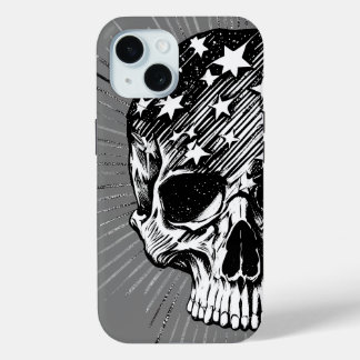 Funda Para iPhone 15 Calavera y estrellas II