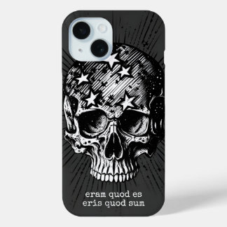 Funda Para iPhone 15 Calavera y estrellas III