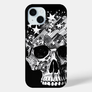 Funda Para iPhone 15 Calavera y estrellas IV