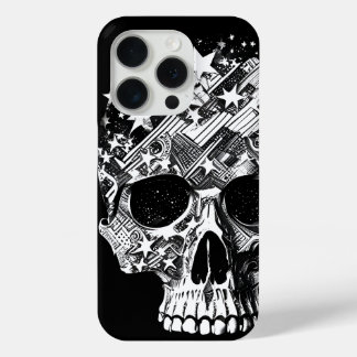 Funda Para iPhone 15 Pro Calavera y estrellas IV