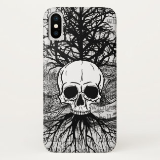 Funda Para iPhone X Calavera y libros