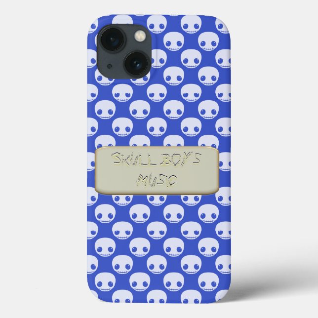 Funda De Case-Mate Para iPhone Calaveras blancas personalizados sobre el efecto d (Reverso)