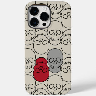 Funda Para iPhone 14 Pro Max De Case-Mate Calaveras - Blanco óseo y negro mural