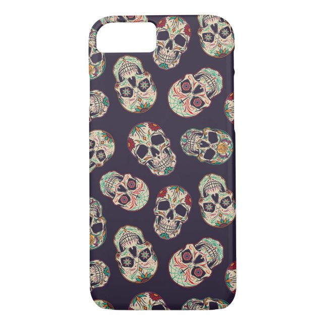 Funda De Case-Mate Para iPhone Calaveras de azúcar (Reverso)