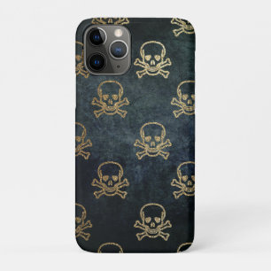 Funda Para iPhone 11 Pro Calaveras doradas