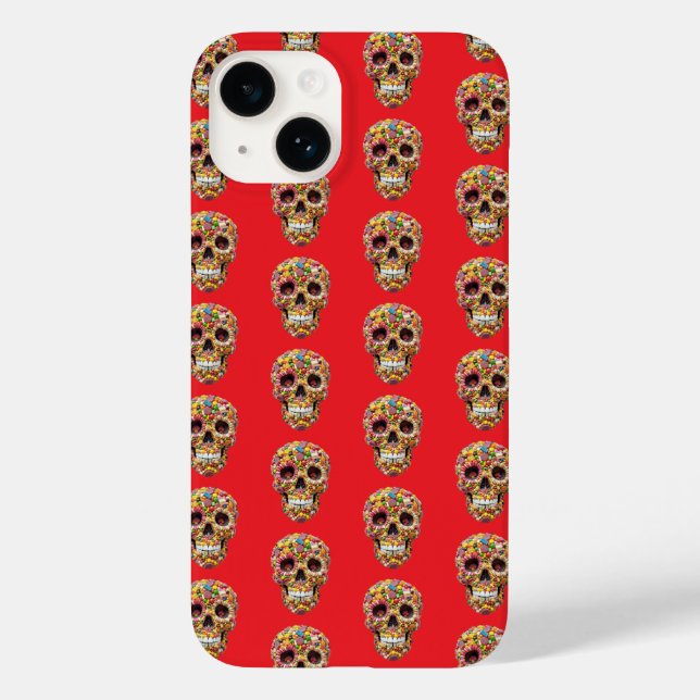 Funda De Case-Mate Para iPhone Calaveras dulces (Reverso )