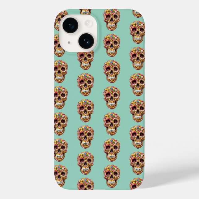 Funda De Case-Mate Para iPhone Calaveras dulces (Reverso )