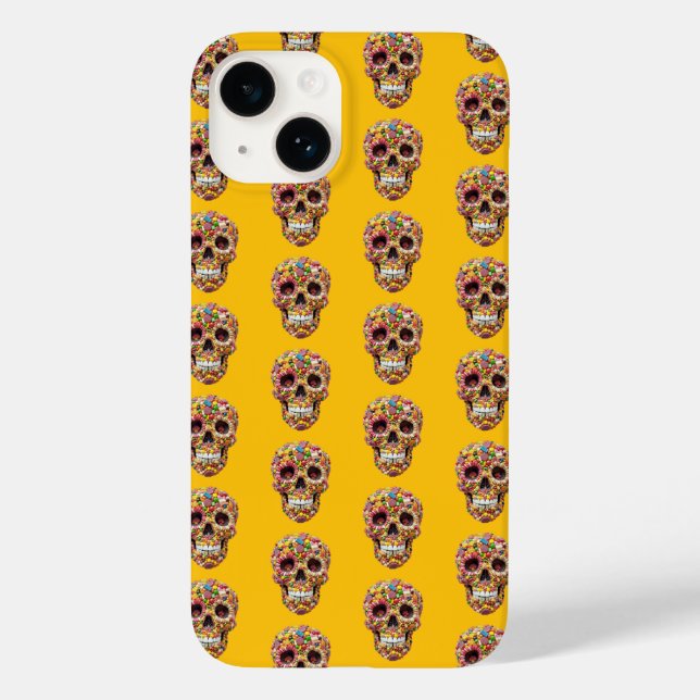 Funda De Case-Mate Para iPhone Calaveras dulces (Reverso )