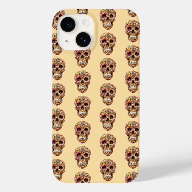 Funda De Case-Mate Para iPhone Calaveras dulces (Reverso )