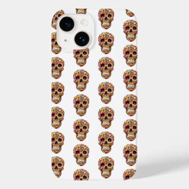 Funda De Case-Mate Para iPhone Calaveras dulces (Reverso )