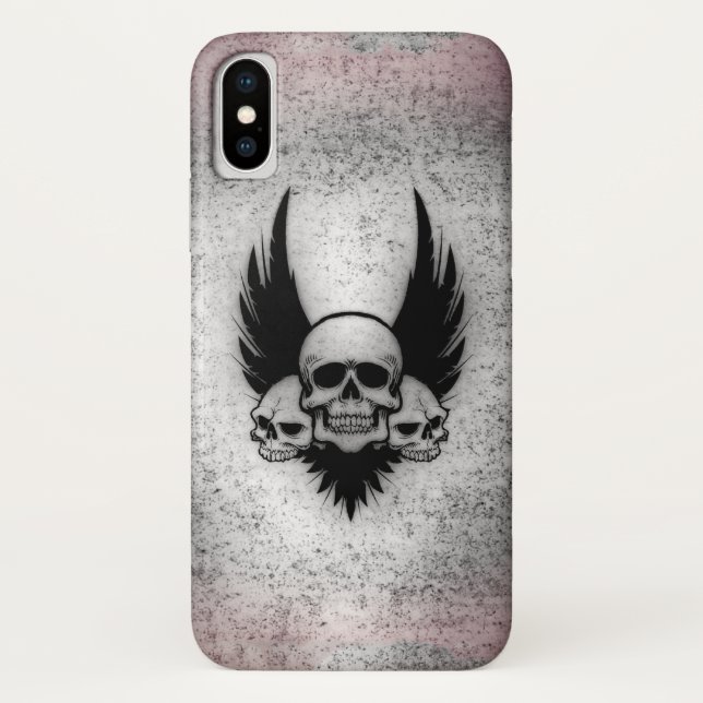 Funda De Case-Mate Para iPhone Calaveras en las alas (Reverso)