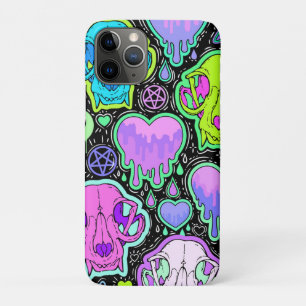 Funda Para iPhone 11 Pro Calaveras Trippy Cat