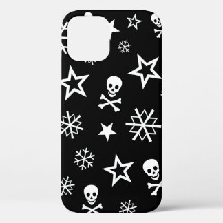 Funda Para iPhone 12 Calaveras y copos de nieve
