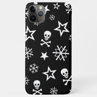 Funda Para iPhone 11 Pro Max Calaveras y copos de nieve