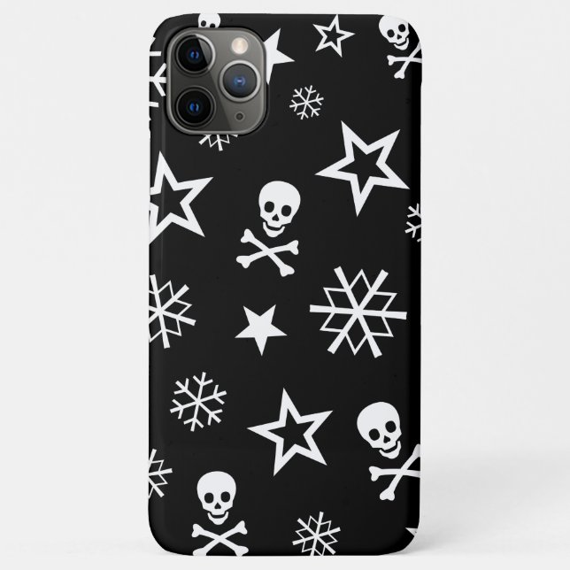 Funda De Case-Mate Para iPhone Calaveras y copos de nieve (Reverso)