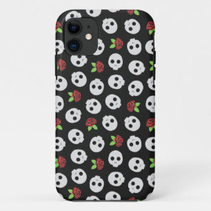 Funda Para iPhone 11 Calaveras y Rosas