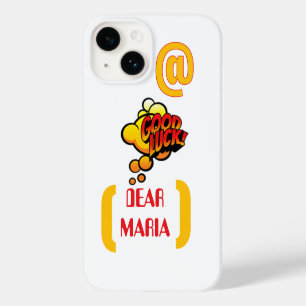 Funda Para iPhone 14 De Case-Mate Calcomanía de Buena Suerte Querido – Nombre Person
