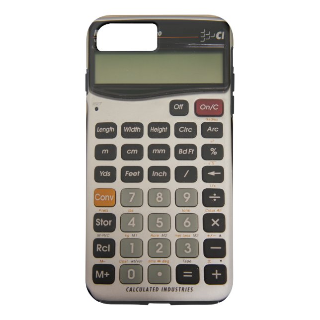 Funda De Case-Mate Para iPhone Calculadora arquitectónica divertida (Reverso)