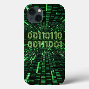 Funda Para iPhone 13 Cálculo verde vibrante del código binario 69 de Sl