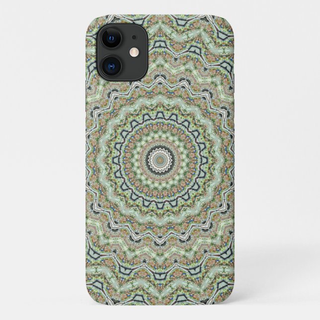 Funda De Case-Mate Para iPhone Caleidoscopio verde (Reverso)