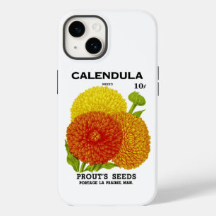 Funda Para iPhone 14 De Case-Mate Calendula Vintage Seed Packet Funda-Mate iPhone Ca