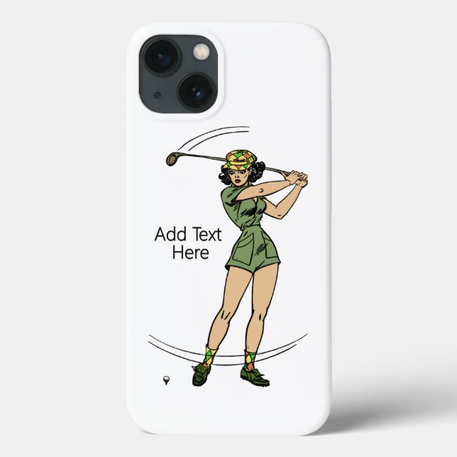 Funda De Case-Mate Para iPhone Calentamiento para el Golf Lady Golfer (Reverso)